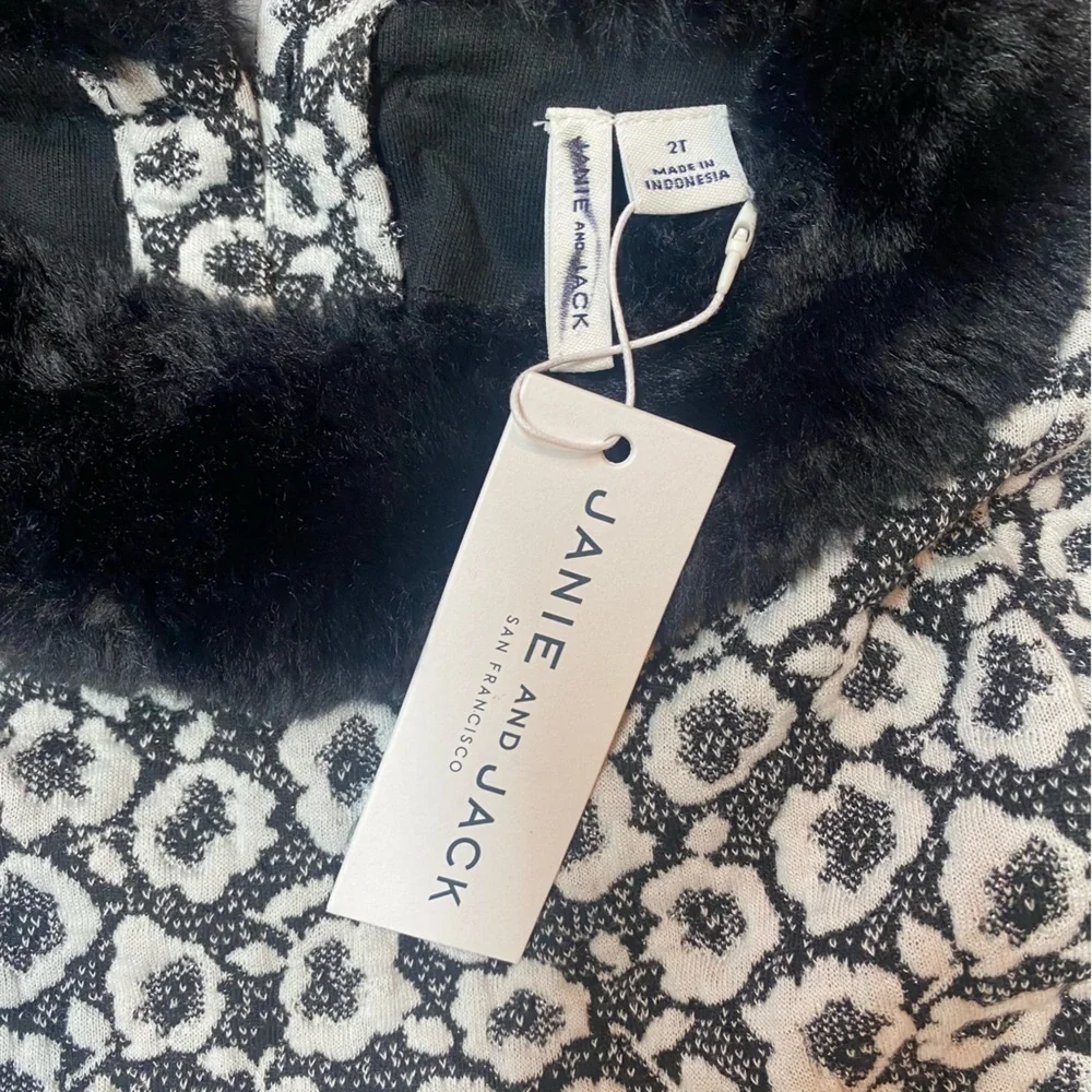 Janie and Jack Toddler Dress with Faux Fur Collar - Picture 5 of 7